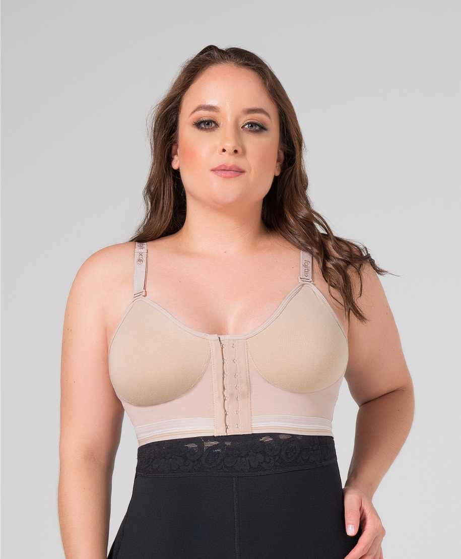 Back support and knee-length shapewear.