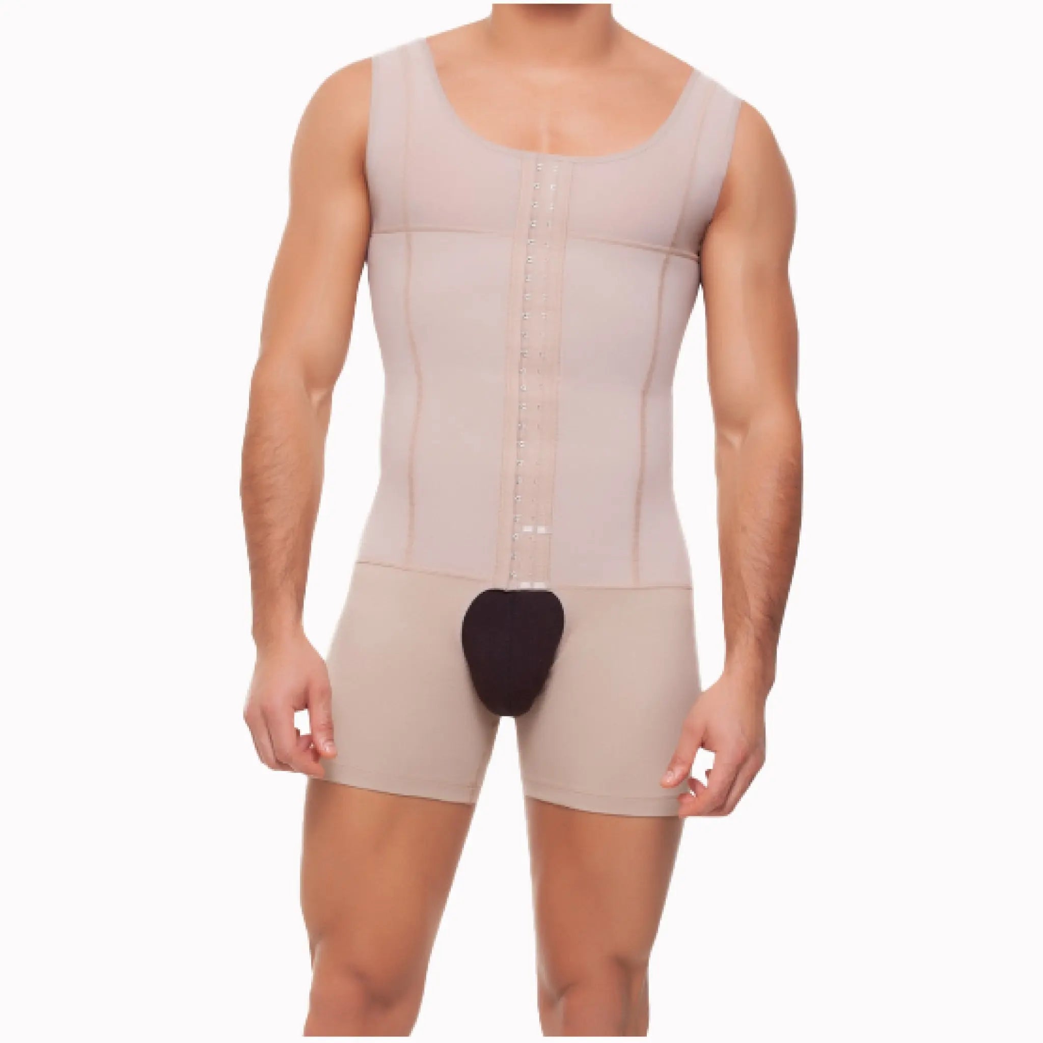 Molutan Mens Padded Boxer Briefs Shapewear Abdominal Compression Shorts  Tummy Control Butt Lifter Underwear(Black, S)