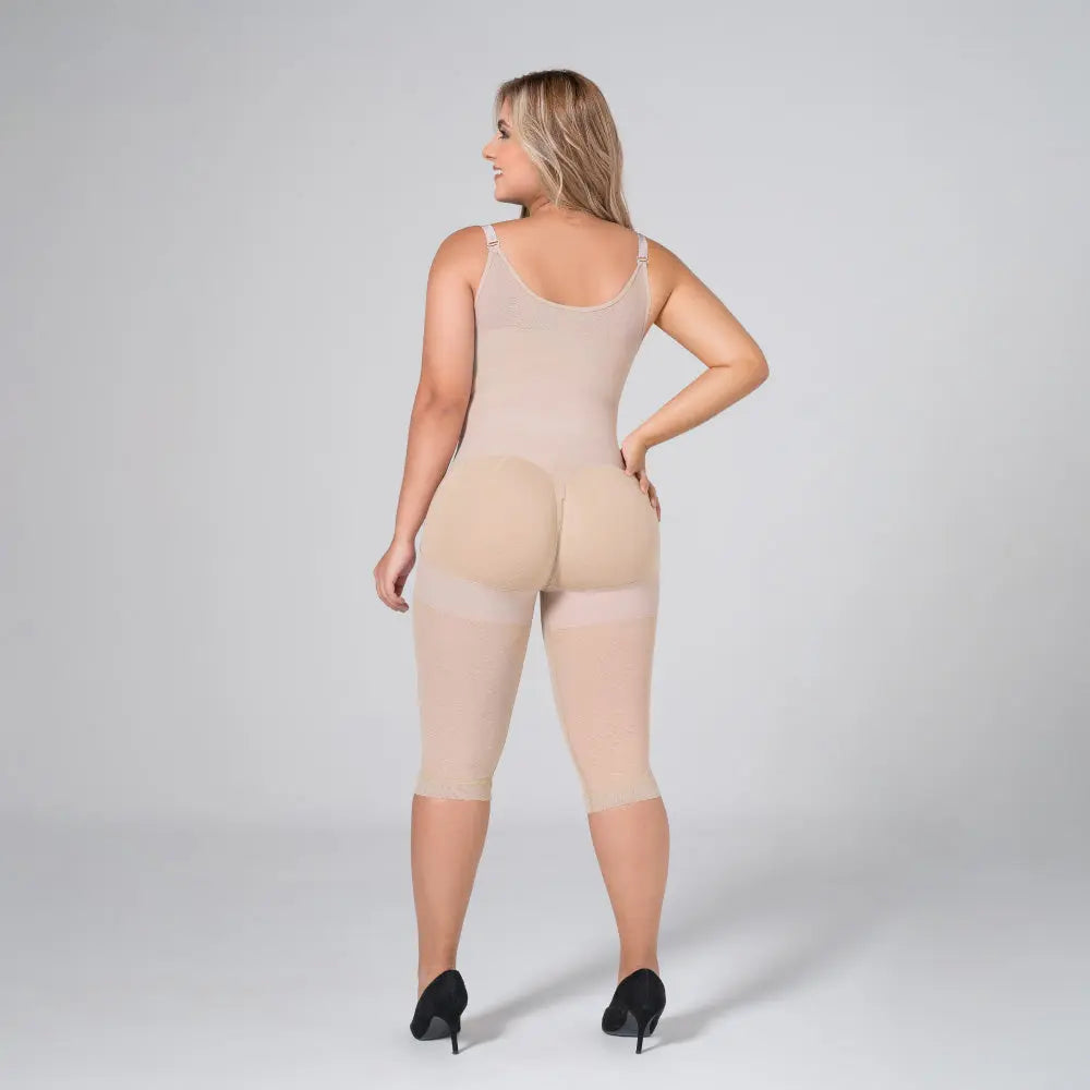 Firm compression and open bust shapewear.