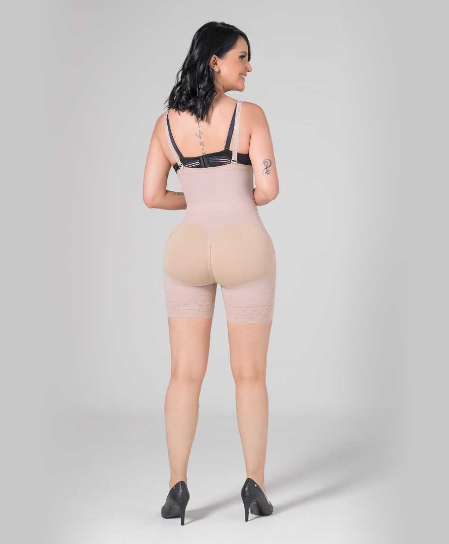Fajas MYD 0066 Strapless Mid Thigh Women Body Shaper Powernet
