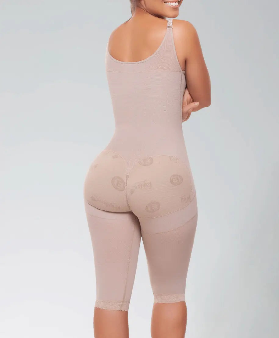 Knee-length abdominal pin shapewear, Colombian Fajas
