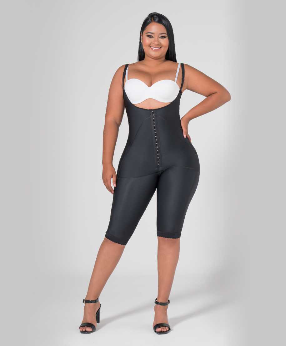 Middle compression shapewear with abdominal zipper