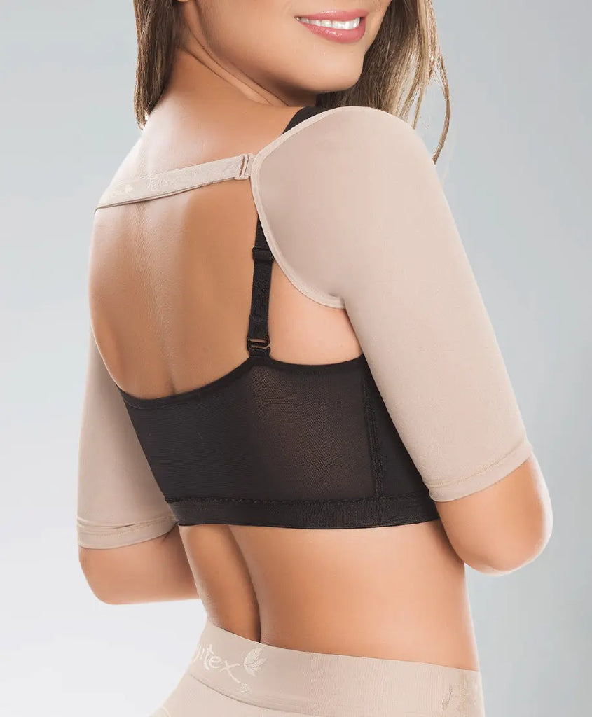 Fajitex Women's Post Surgical Surgery Bra Posture Corrector with Sleeves  Brasier Post Operatorio 022100 (Beige, X-Small) at  Women's Clothing  store